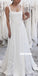 Charming A-line Square Neckline Lace Backless Wedding Dresses, FC2682