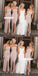 Elegant Mermaid Backless Straight Neckline Slit Bridesmaid Dress, FC2707