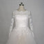 Long Wedding Dress, Lace Wedding Dress, Tulle Wedding Dress, Honest Bridal Dress, Long Sleeve Wedding Dress, Applique Custom Made Wedding Dress, LB0273