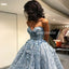 High-Low Applique Prom Dress, Sweet Heart Lace Prom Dress, D464
