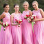 Long Bridesmaid Dress, Chiffon Bridesmaid Dress, Sleeveless Bridesmaid Dress, A-Line Bridesmaid Dress, Floor-Length Bridesmaid Dress, Lace Bridesmaid Dress, LB0467