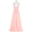 Elegant Pink Bridesmaid Dress,Long Chiffon Beach Bridesmaid Dresses,2017 Wedding Formal Dress,220060