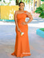 Sexy Mermaid Sleeveless Floor-length Off Shoulder Bridesmaid Dress, FC6291