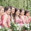 Cheap Chiffon V-Neck Bridesmaid Dress, Lace V-Back Floor-Length Bridesmaid Dress, D915